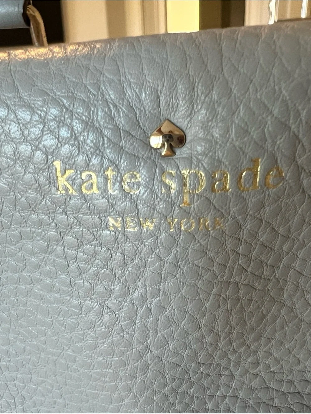 kate spade Pebbled Leather Dome Satchel - Light Gray